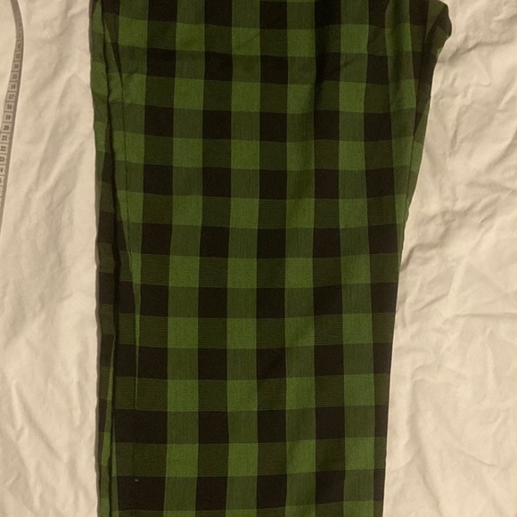 Adidas golf pants green black plaid 38 x 32 like new - Picture 2 of 9